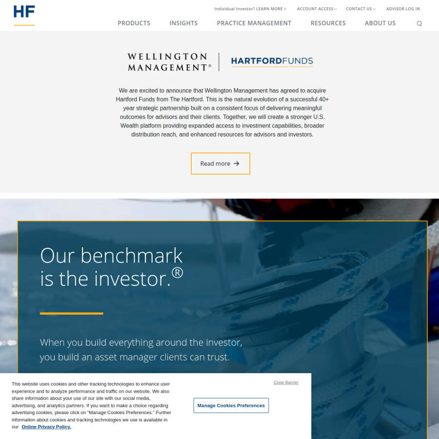 hartfordfunds.com homepage screenshot