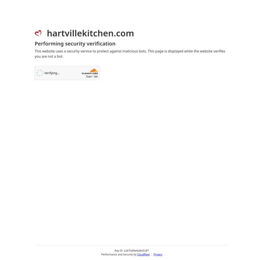 hartvillekitchen.com homepage screenshot