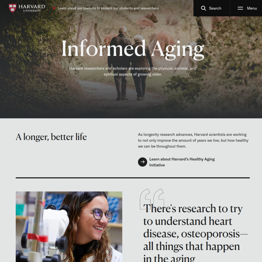 harvard.edu homepage screenshot