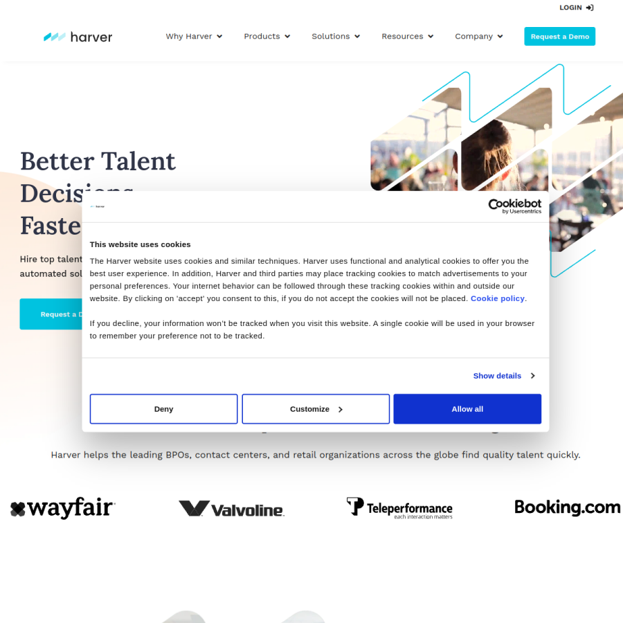harver.com homepage screenshot