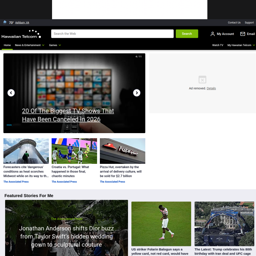 hawaiiantel.net homepage screenshot