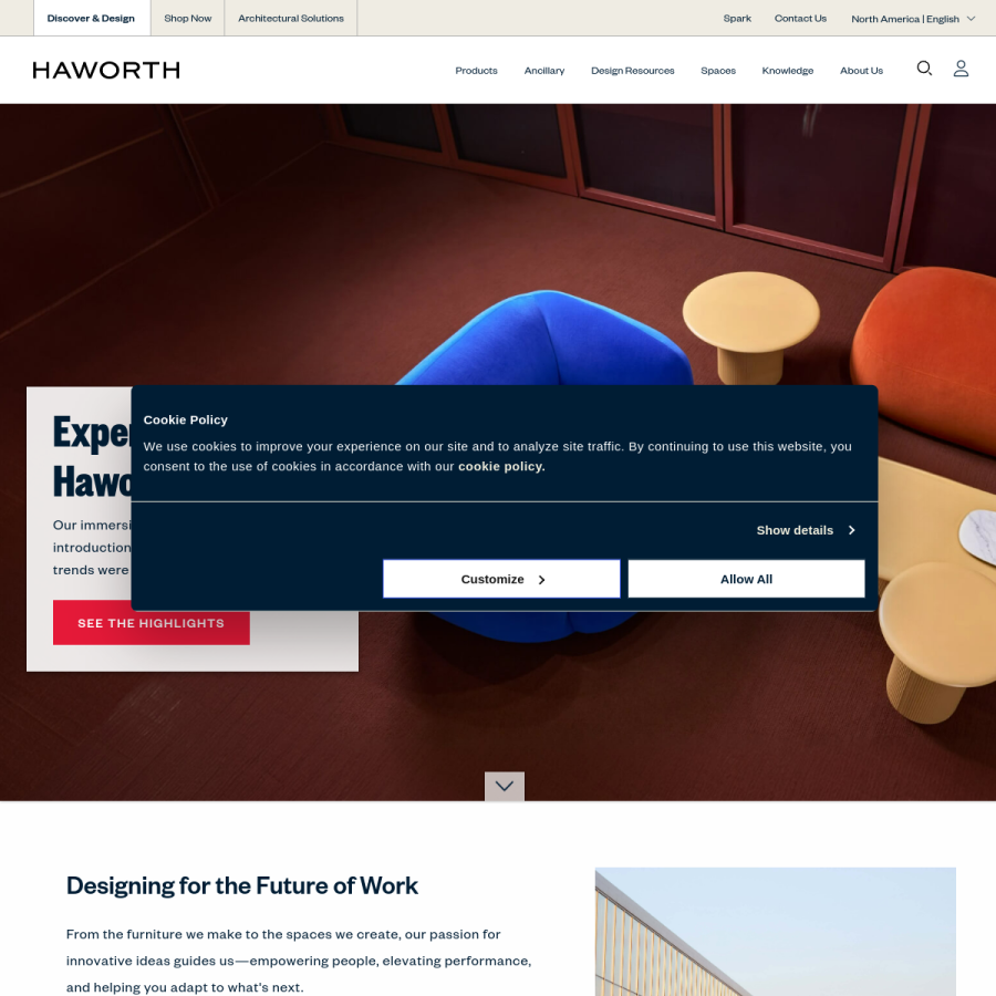 haworth.com homepage screenshot