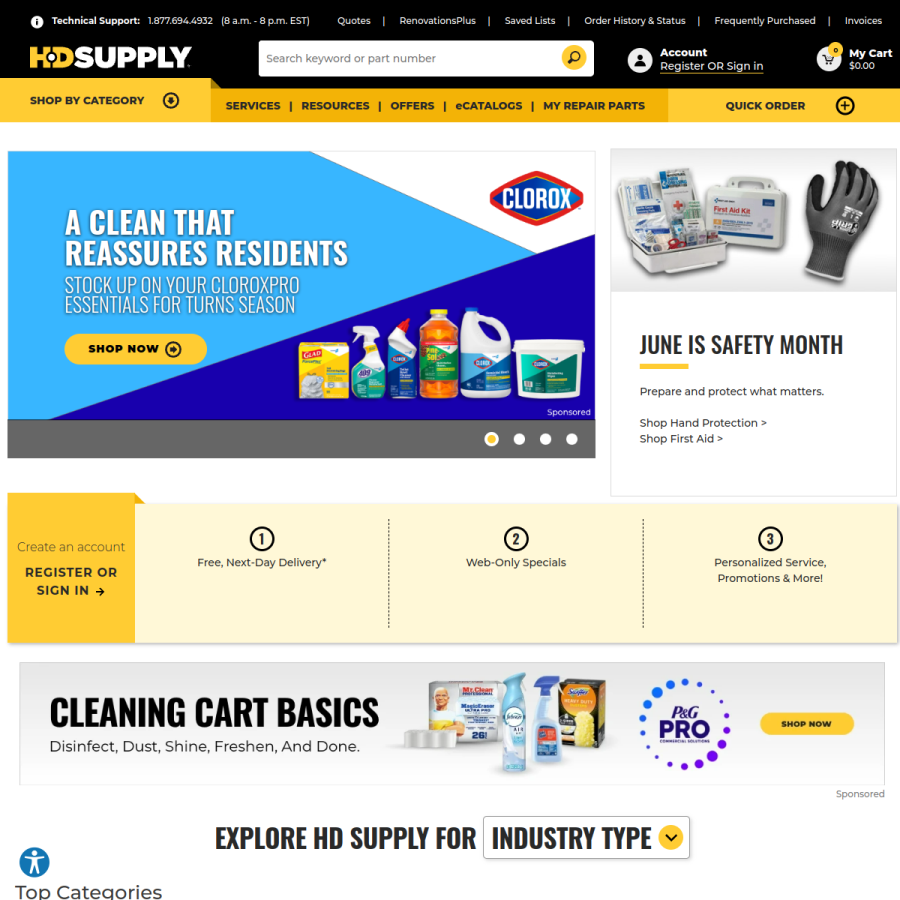 hdsupplysolutions.com homepage screenshot