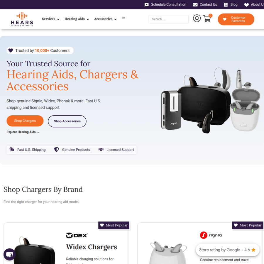 hearshearingandhearables.com homepage screenshot