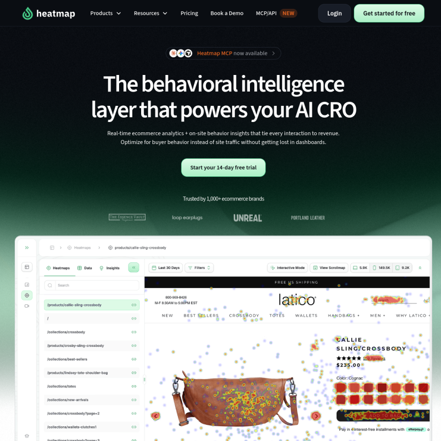 heatmap.com homepage screenshot