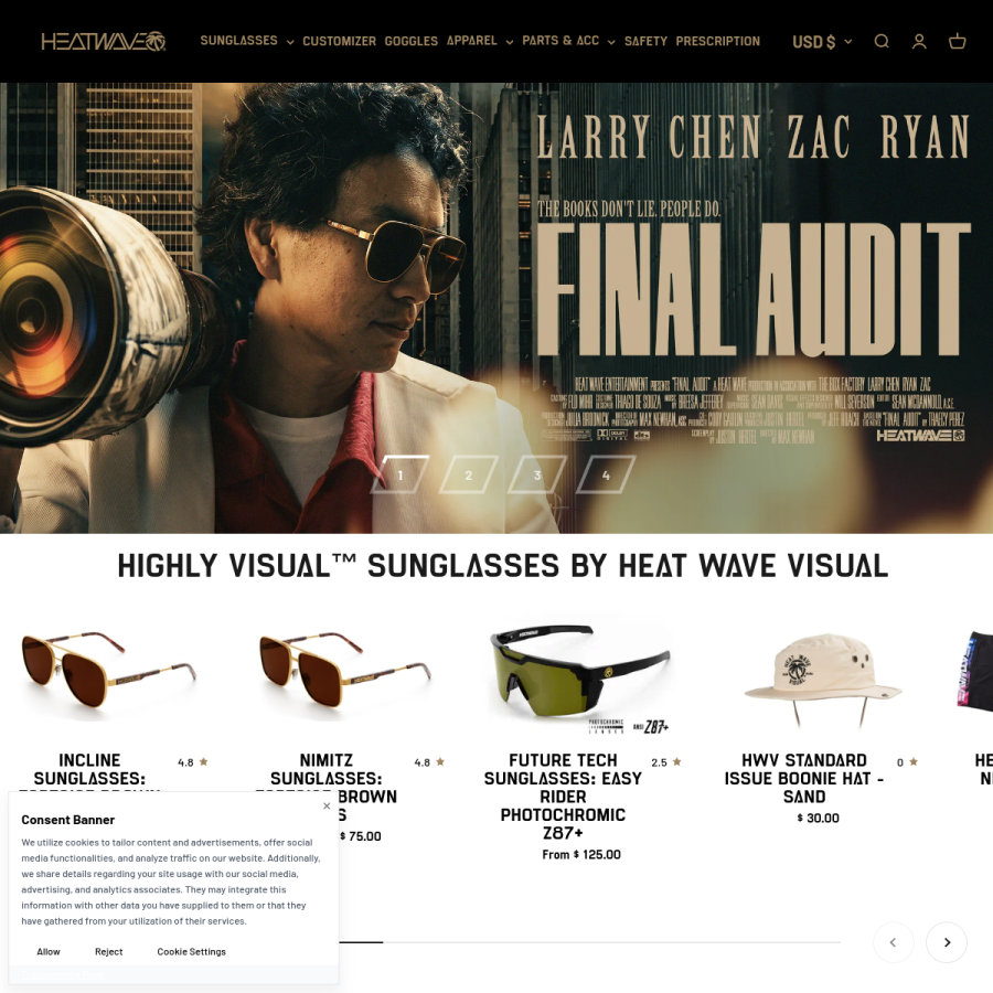 heatwavevisual.com homepage screenshot