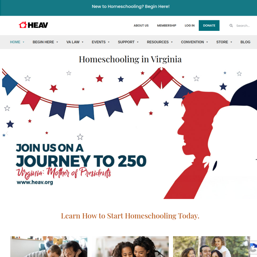 heav.org homepage screenshot