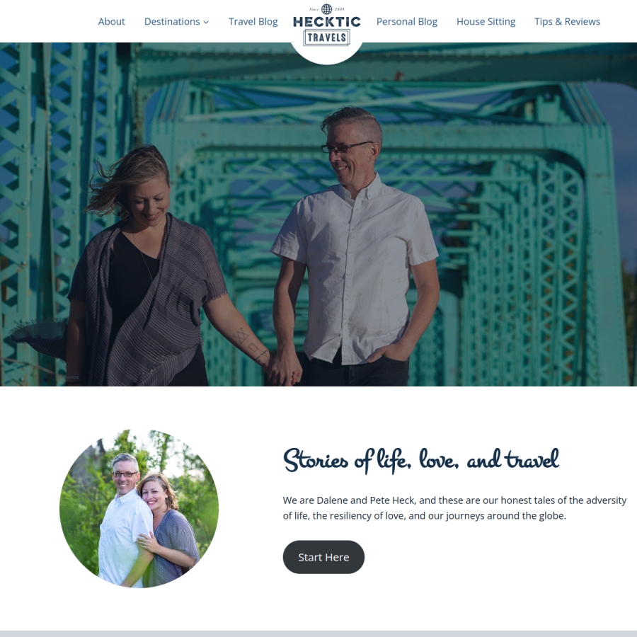 hecktictravels.com homepage screenshot