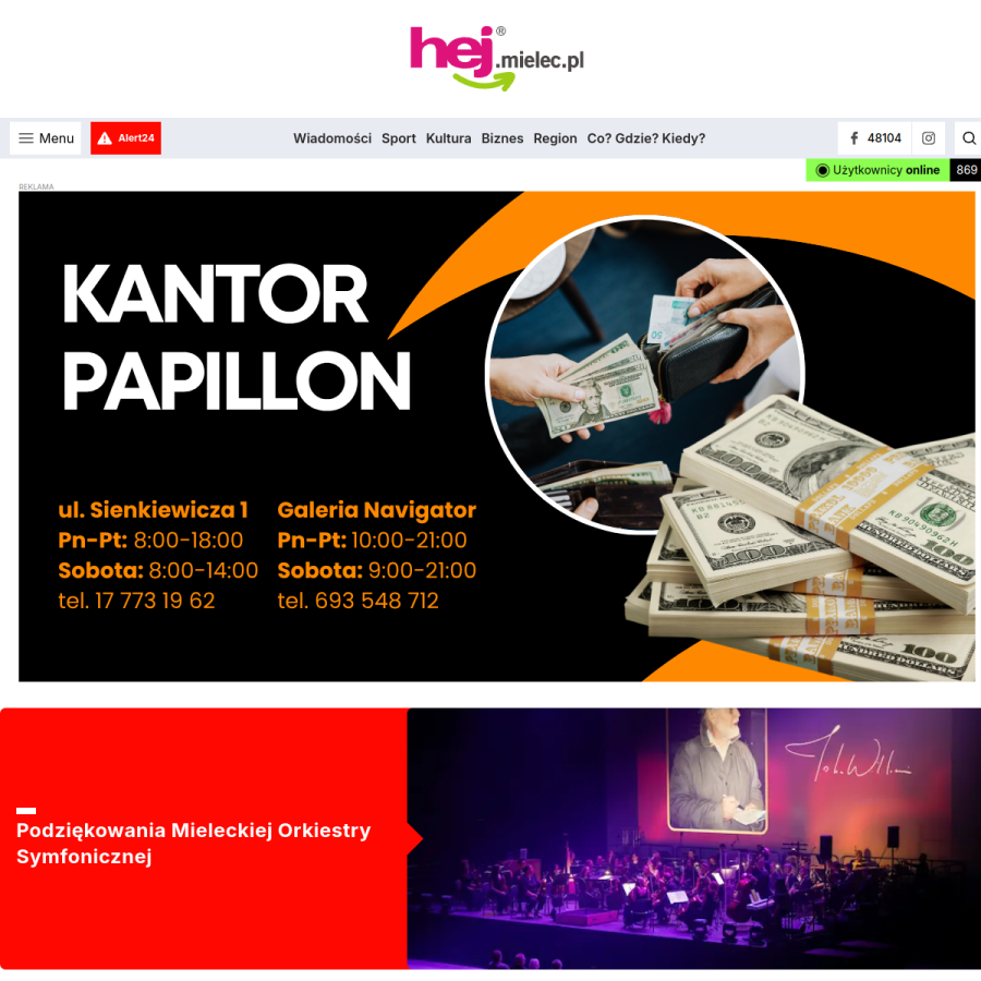hej.mielec.pl homepage screenshot