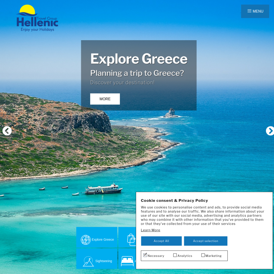 hellenic-travelgroup.com homepage screenshot