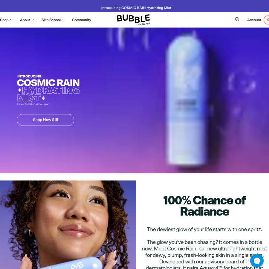 hellobubble.com homepage screenshot