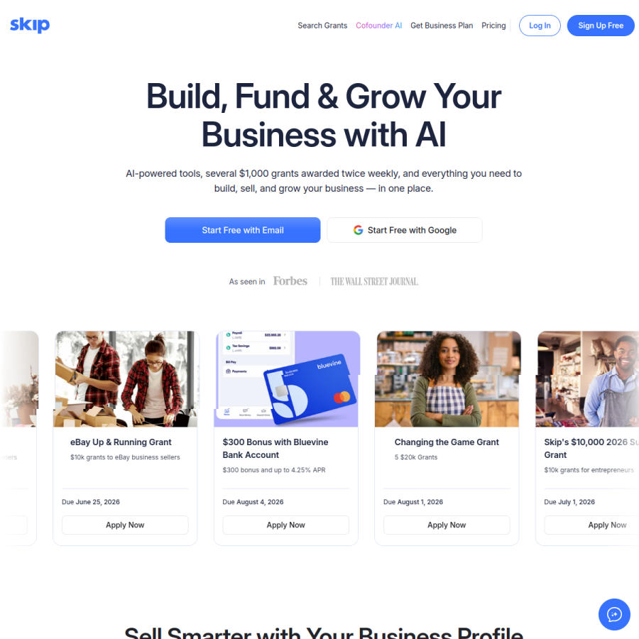 helloskip.com homepage screenshot