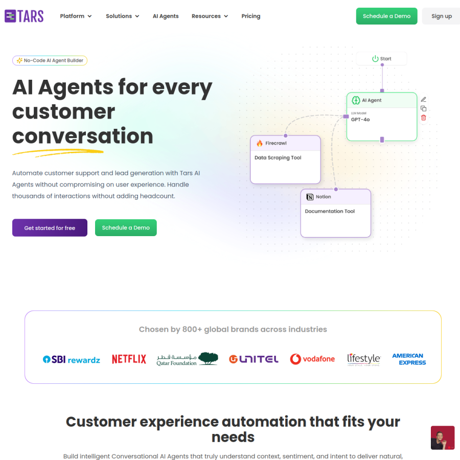 hellotars.com homepage screenshot