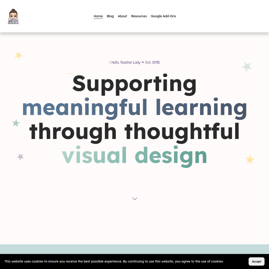 helloteacherlady.com homepage screenshot