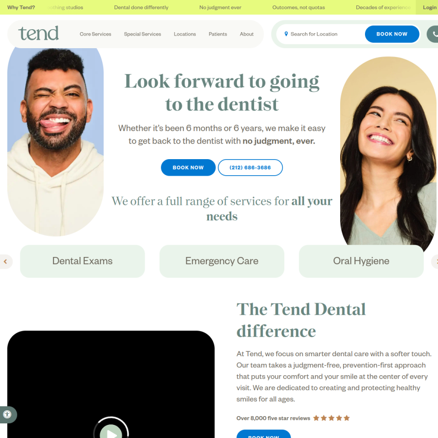 hellotend.com homepage screenshot