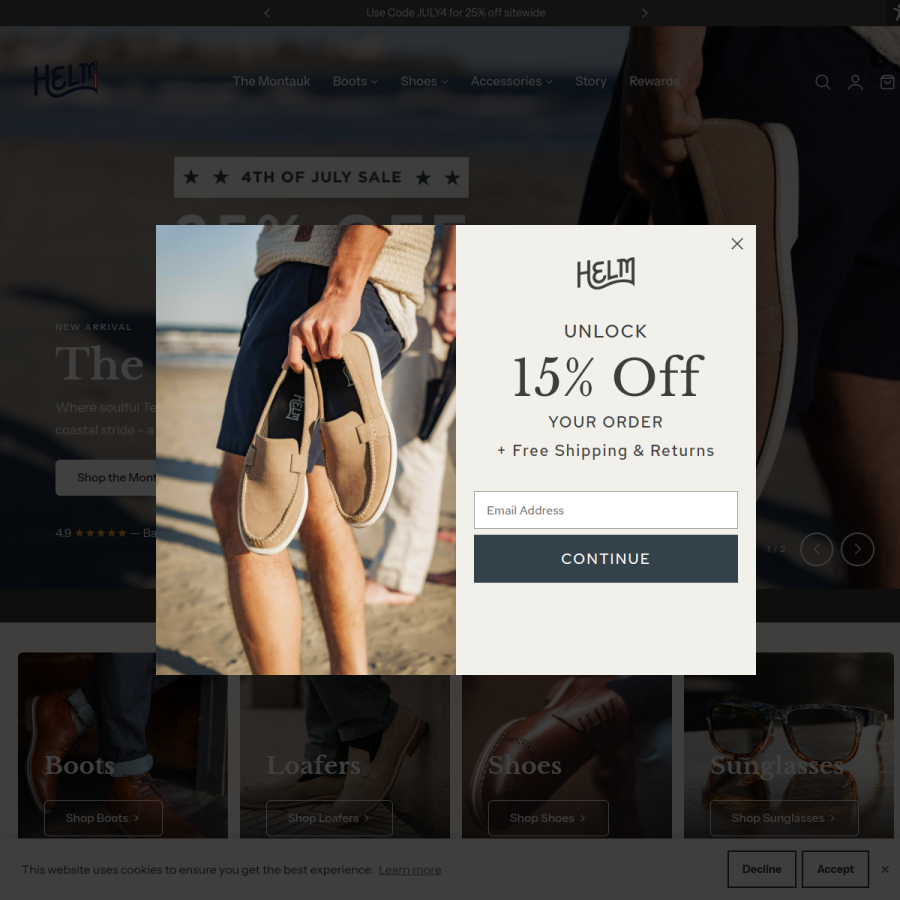 helmboots.com homepage screenshot