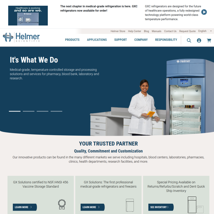 helmerinc.com homepage screenshot