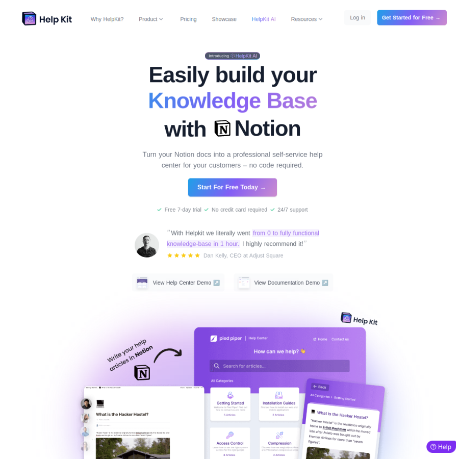 helpkit.so homepage screenshot