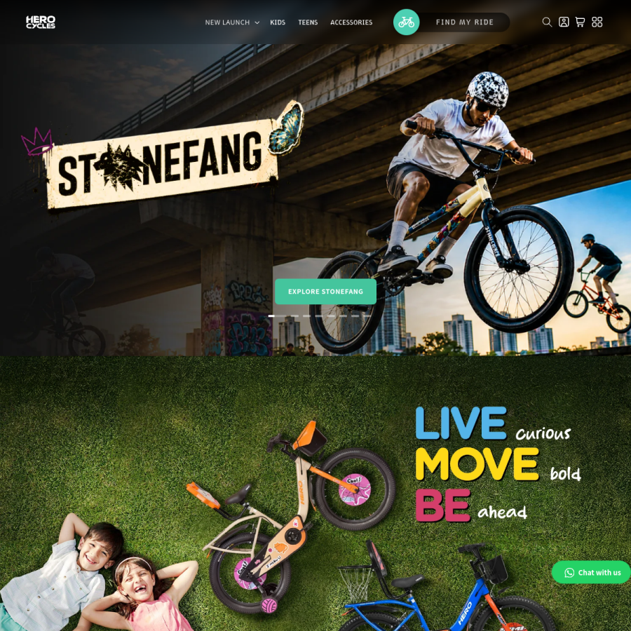 herocycles.com homepage screenshot