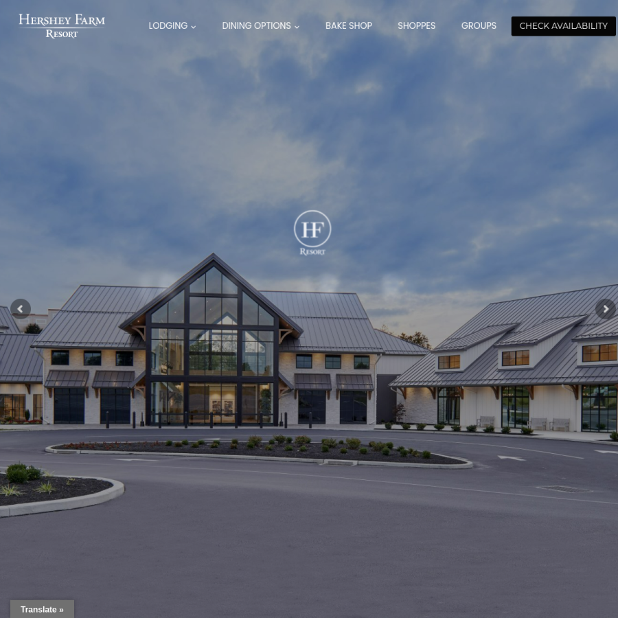 hersheyfarm.com homepage screenshot