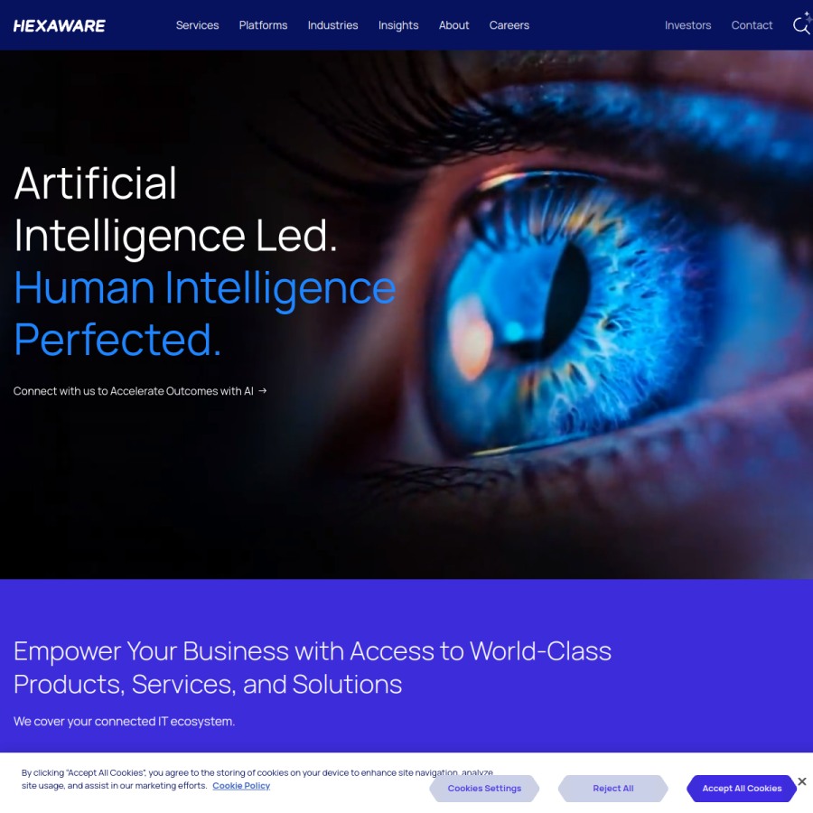hexaware.com homepage screenshot
