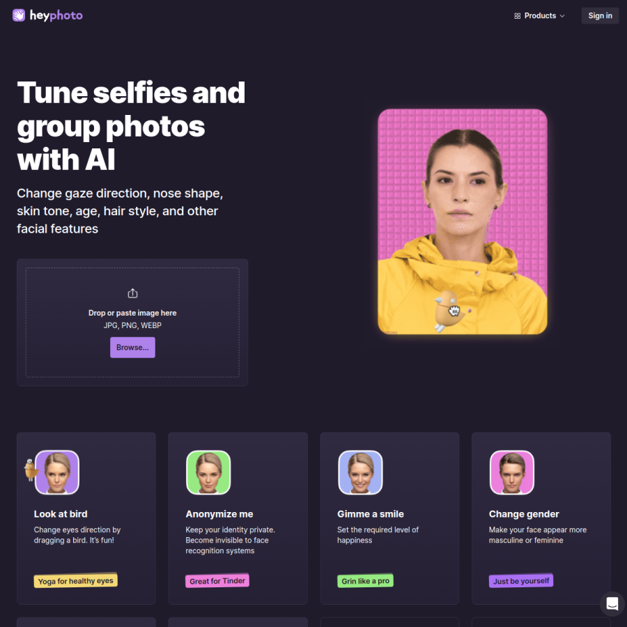 hey-photo.com homepage screenshot