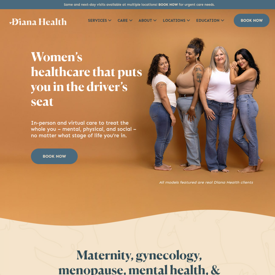 heydianahealth.com homepage screenshot