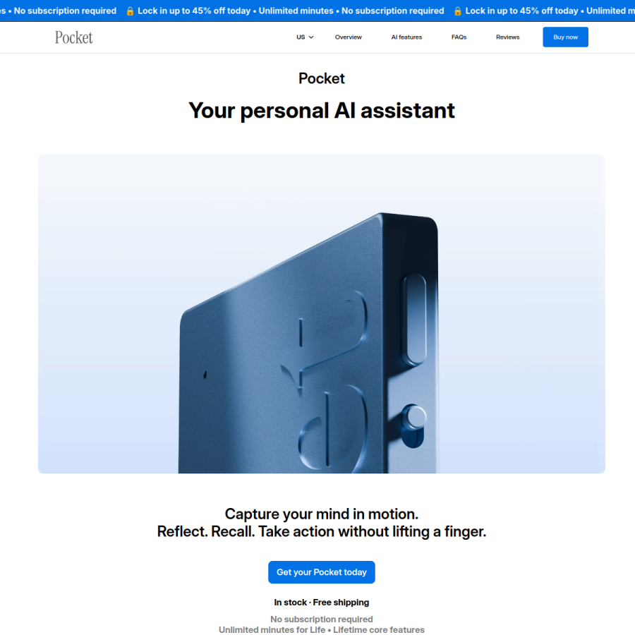 heypocket.com homepage screenshot