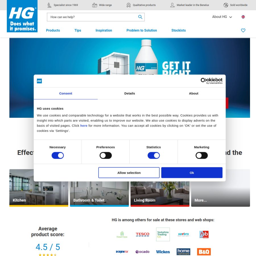 hg.eu homepage screenshot