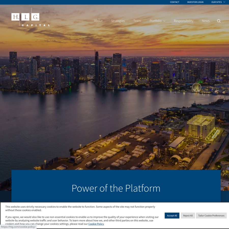 hig.com homepage screenshot