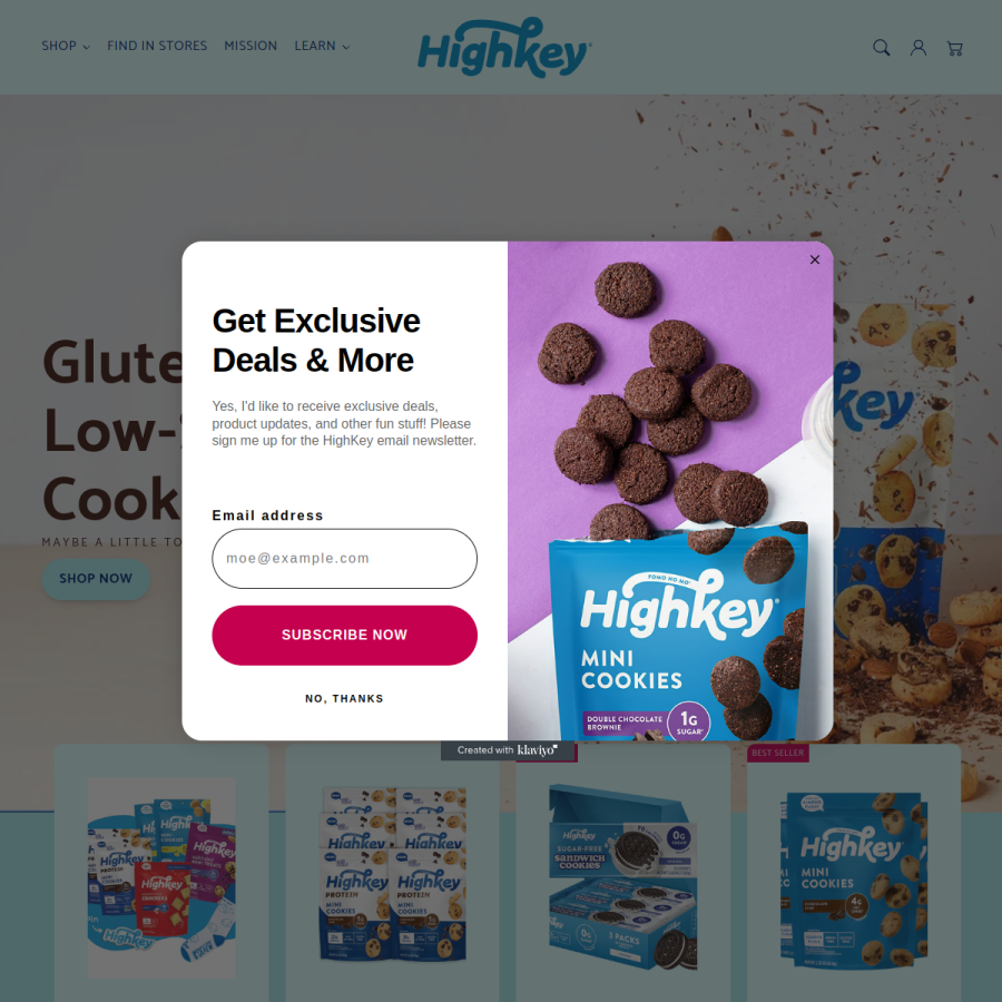 highkey.com homepage screenshot