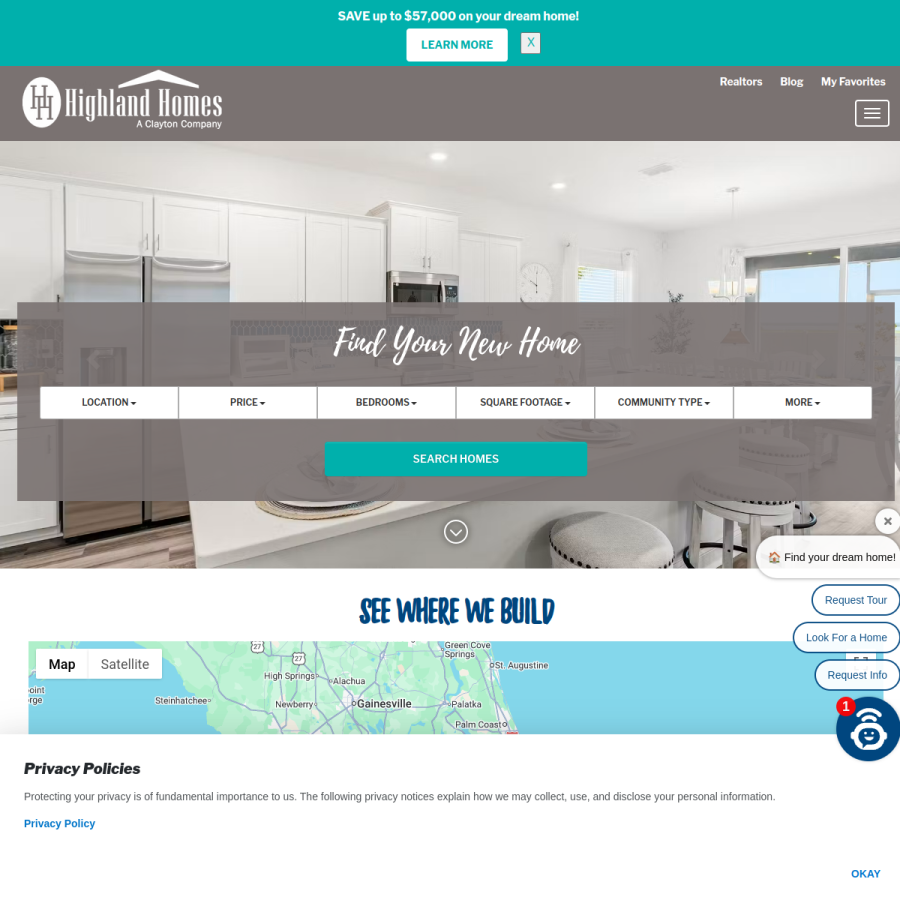 highlandhomes.org homepage screenshot
