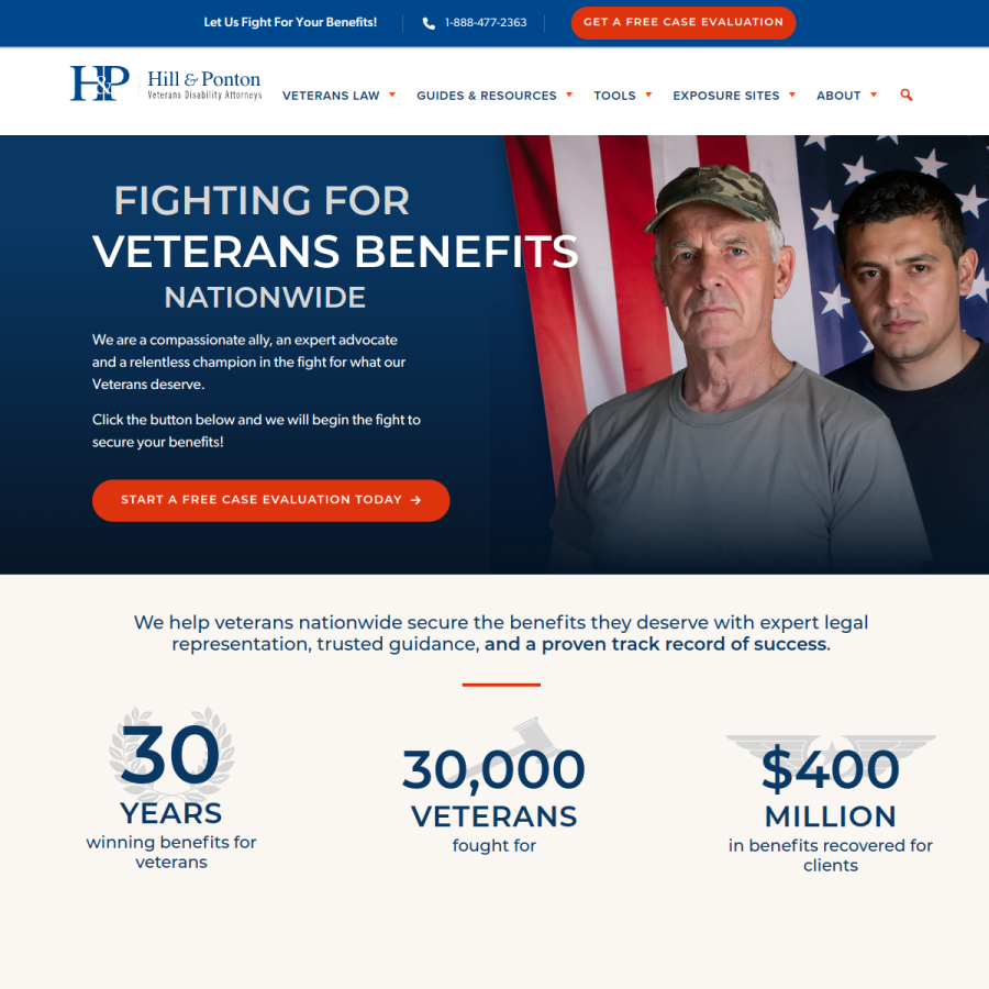 hillandponton.com homepage screenshot