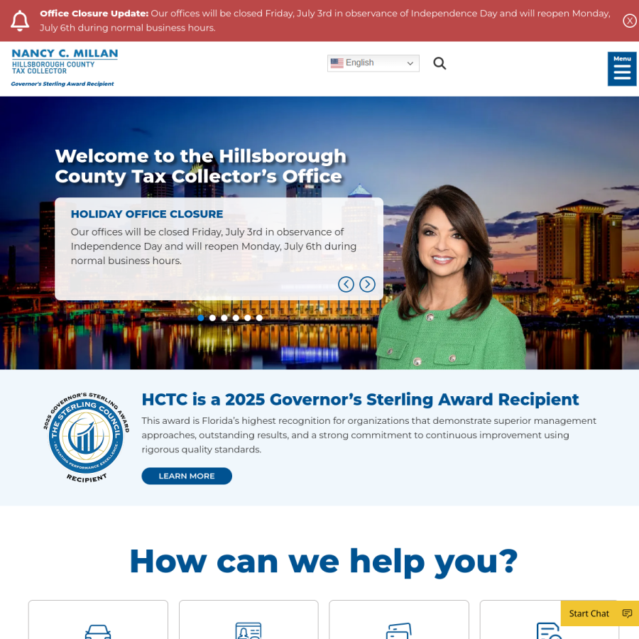 hillstax.org homepage screenshot