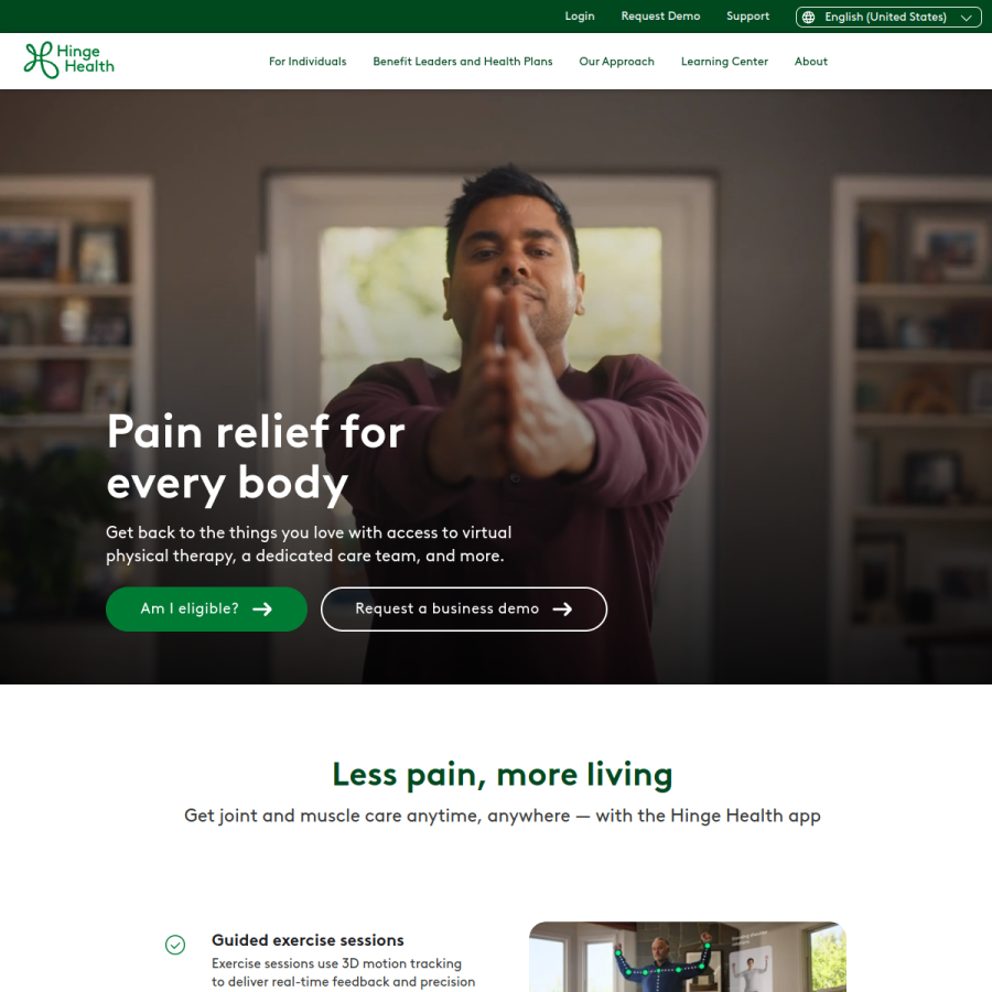 hingehealth.com homepage screenshot