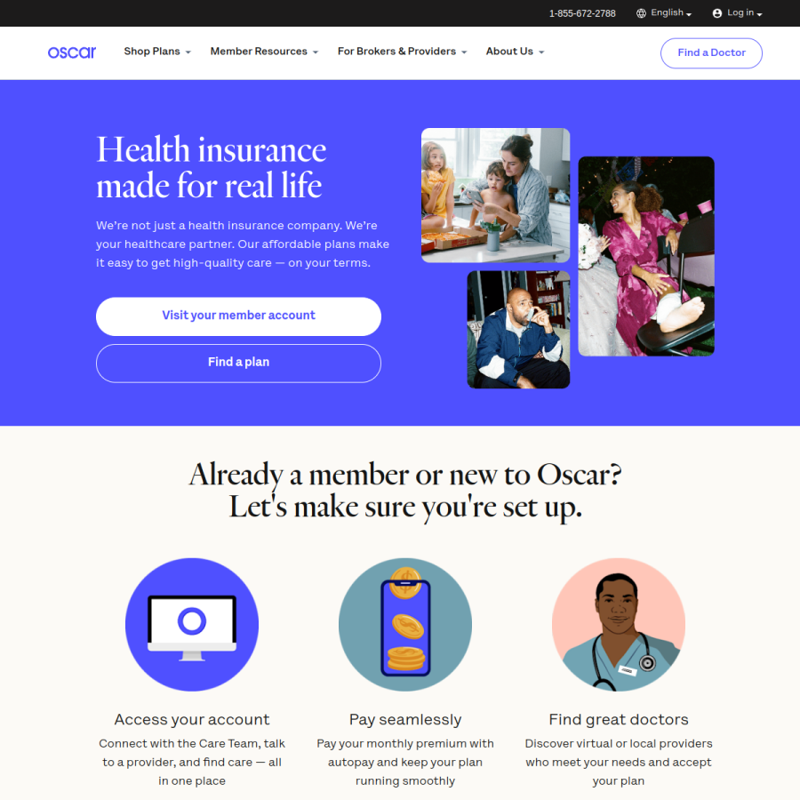 hioscar.com homepage screenshot