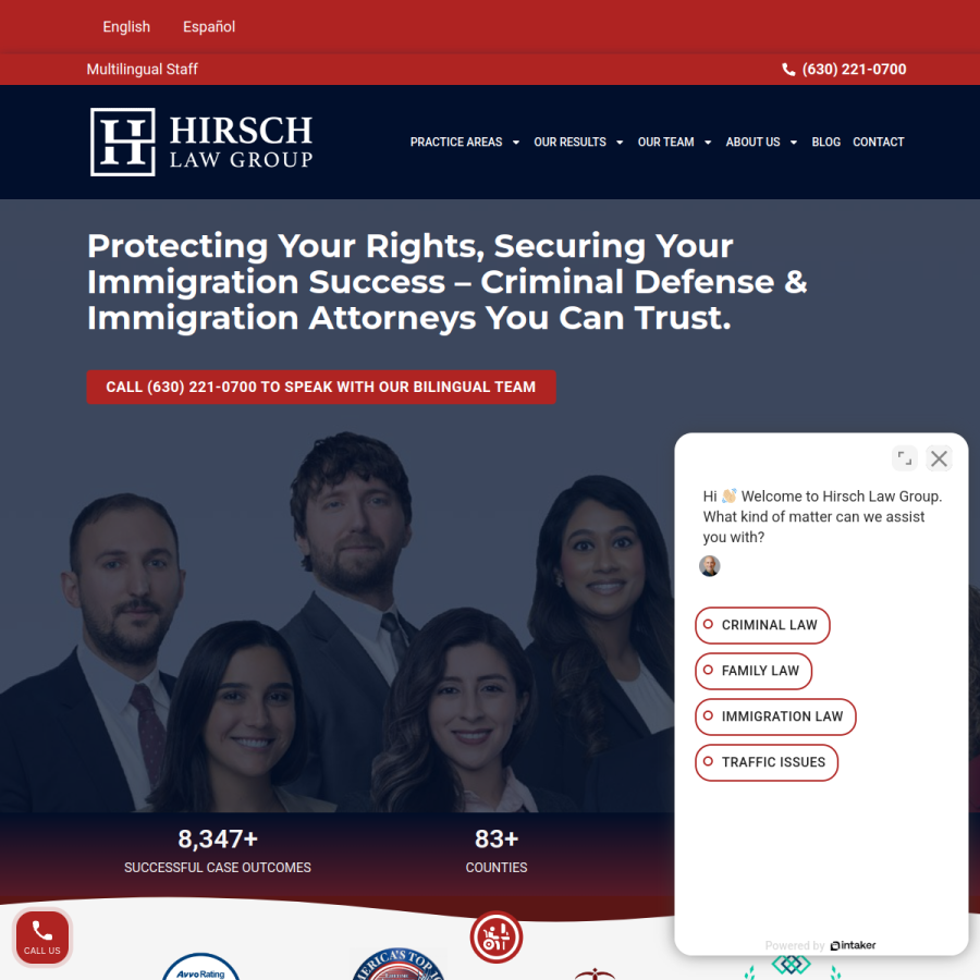 hirschlawgroup.com homepage screenshot
