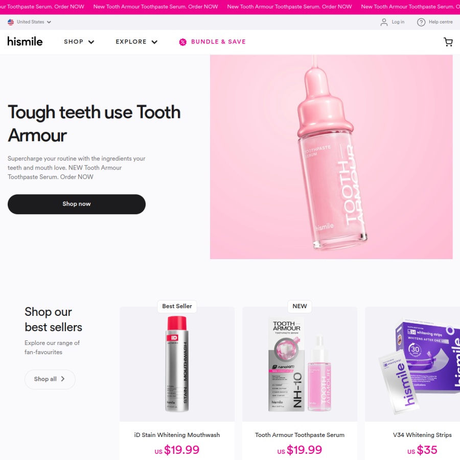 hismileteeth.com homepage screenshot