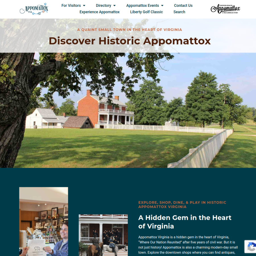 historicappomattox.com homepage screenshot