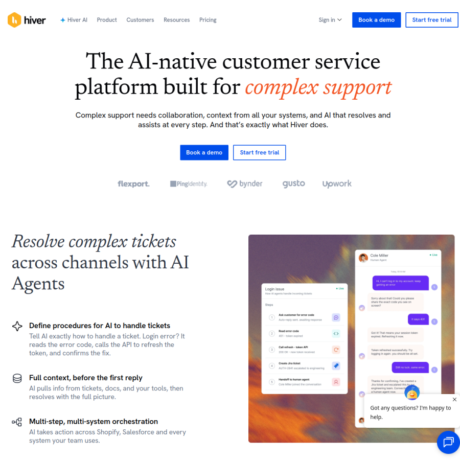 hiverhq.com homepage screenshot