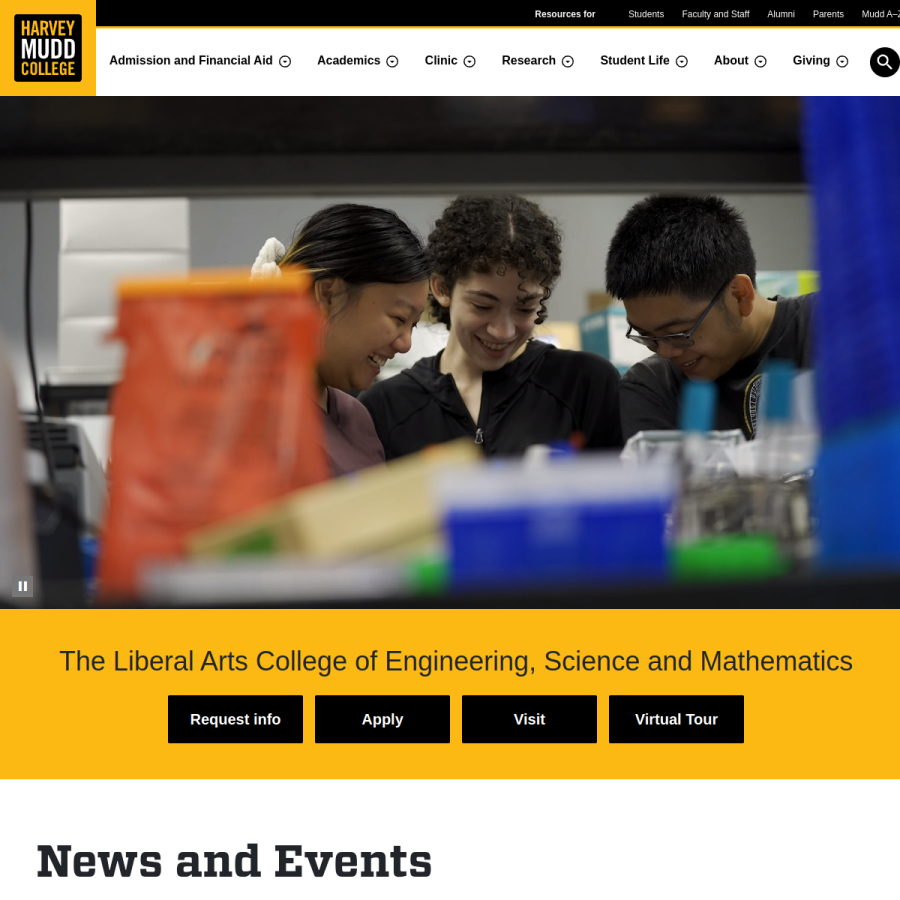 hmc.edu homepage screenshot