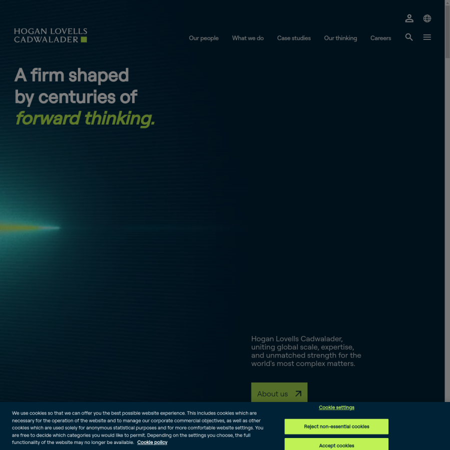 hoganlovells.com homepage screenshot