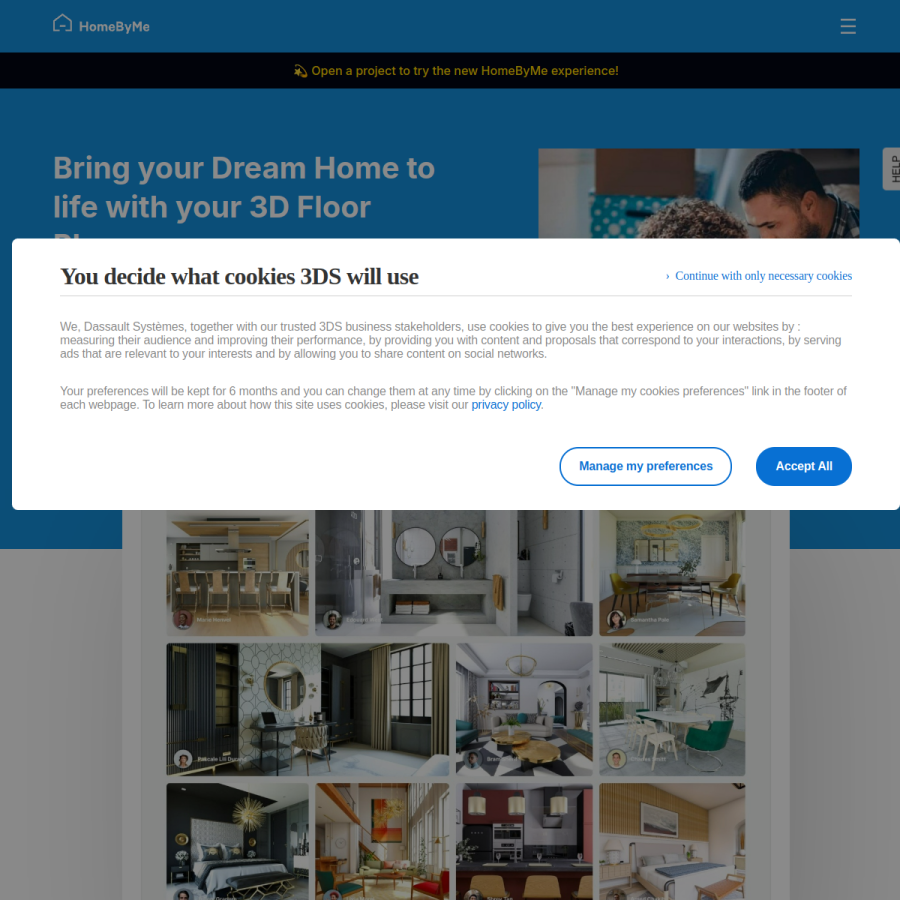 home.by.me homepage screenshot