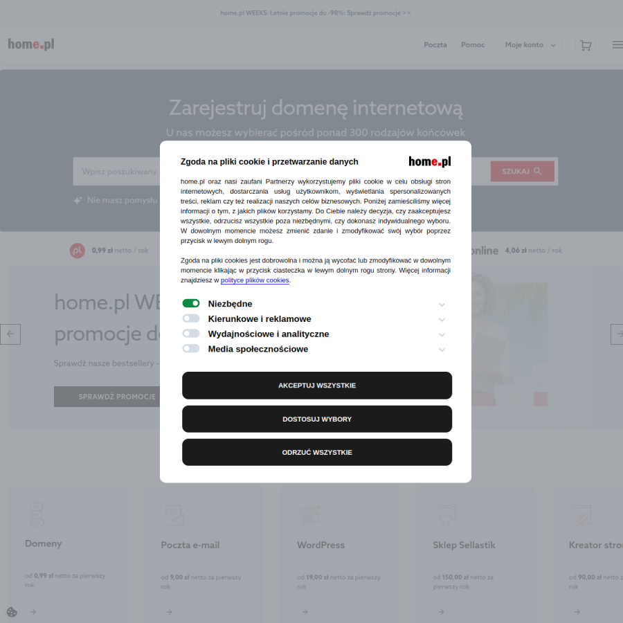home.pl homepage screenshot