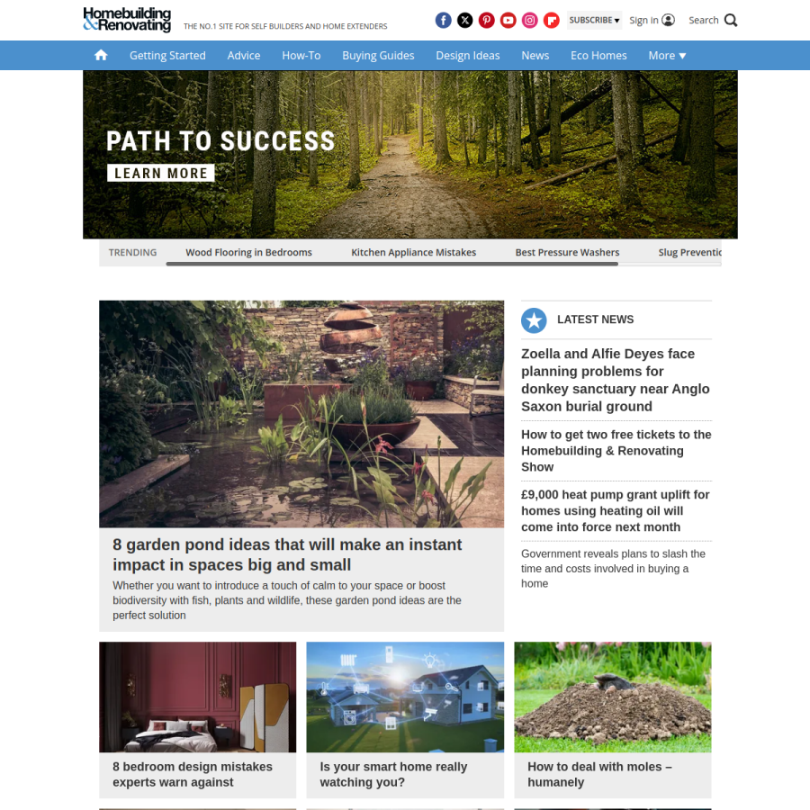 homebuilding.co.uk homepage screenshot