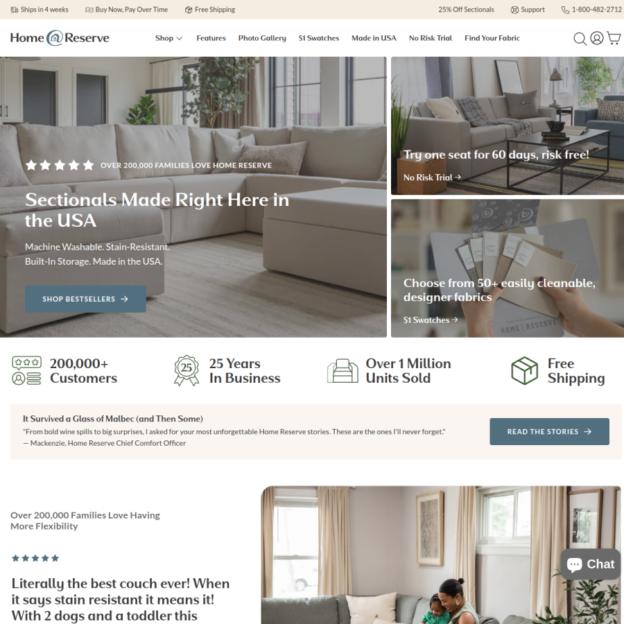 homereserve.com homepage screenshot