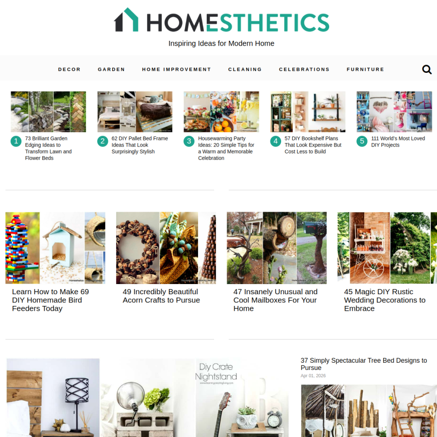 homesthetics.net homepage screenshot