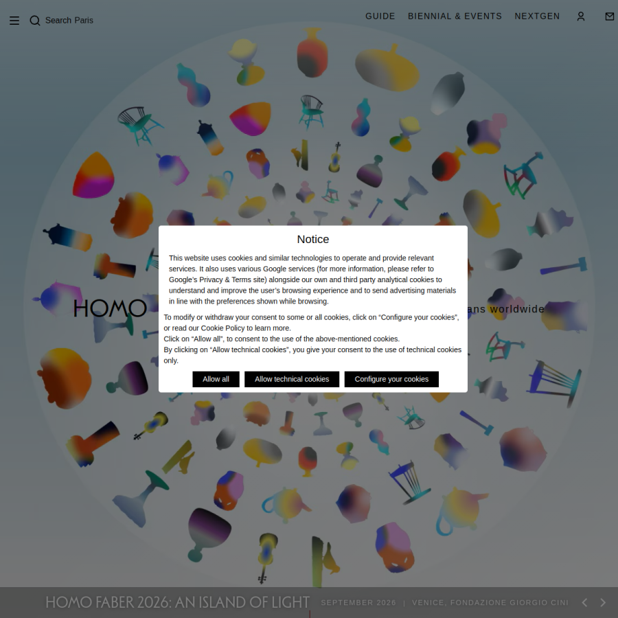 homofaber.com homepage screenshot