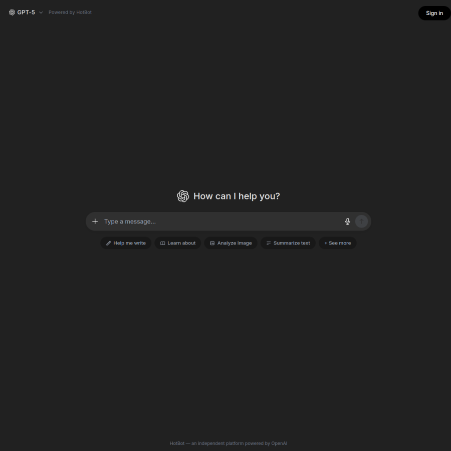 hotbot.com homepage screenshot