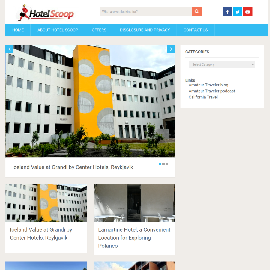 hotel-scoop.com homepage screenshot